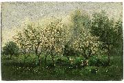 Charles-Francois Daubigny Apple Trees in Blossom oil painting reproduction